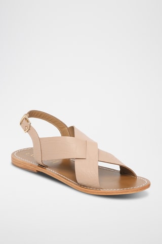 Sandalias de piel caprina - Beige