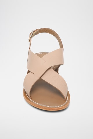 Sandalias de piel caprina - Beige