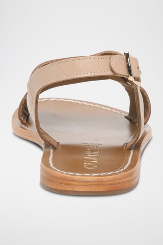 Sandalias de piel caprina - Beige