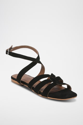 Sandalias de piel caprina nobuk - Negro