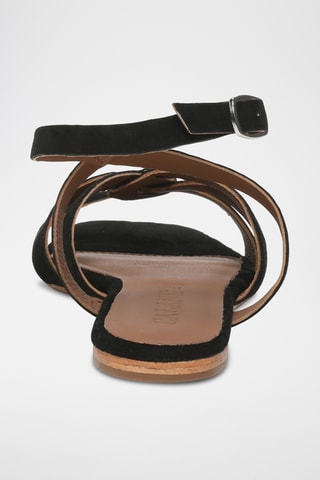 Sandalias de piel caprina nobuk - Negro