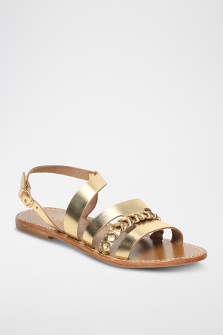 Sandalias de piel - Dorado
