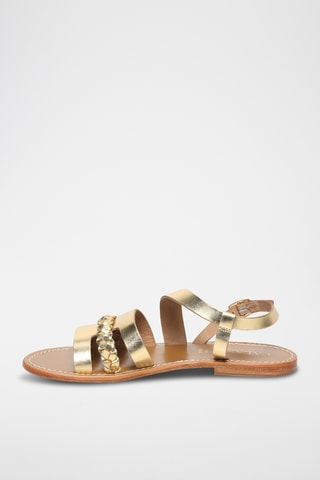Sandalias de piel - Dorado
