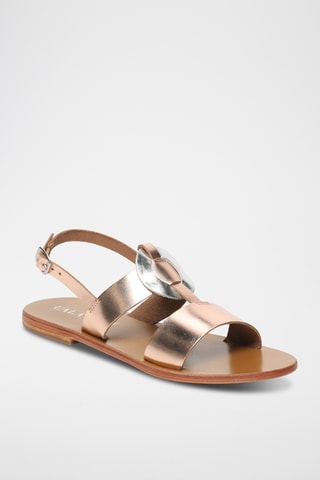 Sandalias de piel - Rosa dorado