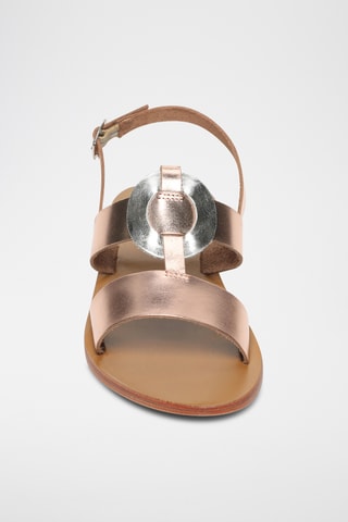 Sandalias de piel - Rosa dorado