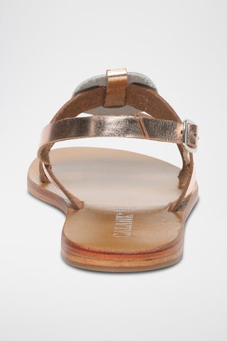Sandalias de piel - Rosa dorado