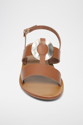 Sandalias de piel - Dorado