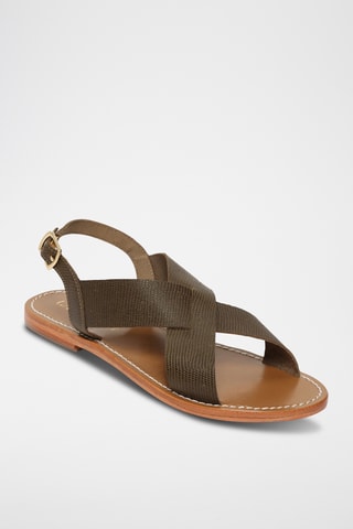 Sandalias de piel - Caqui