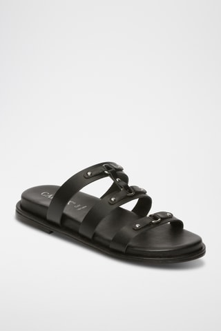 Sandalias de piel - Negro