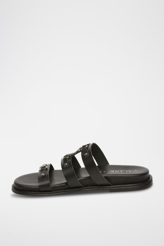 Sandalias de piel - Negro
