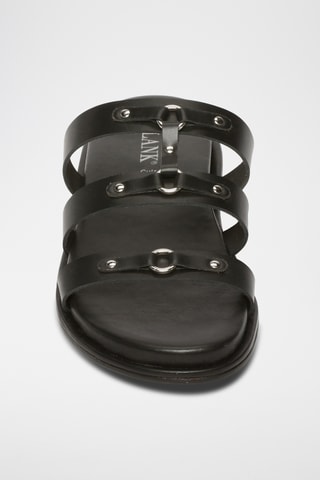 Sandalias de piel - Negro