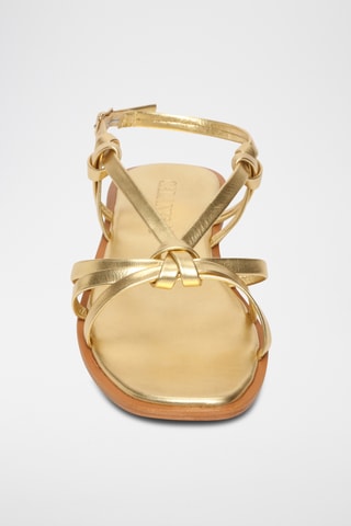 Sandalias de piel ovina napa - Dorado
