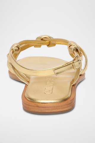 Sandalias de piel ovina napa - Dorado
