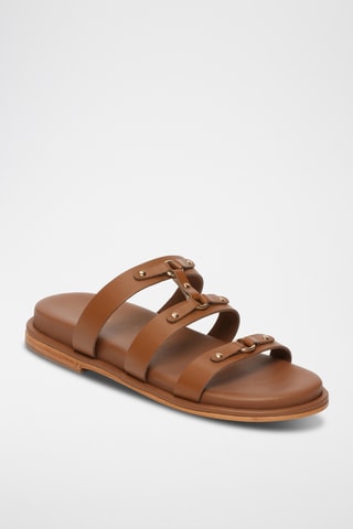 Sandalias de piel - Camel