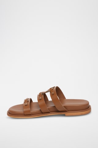 Sandalias de piel - Camel