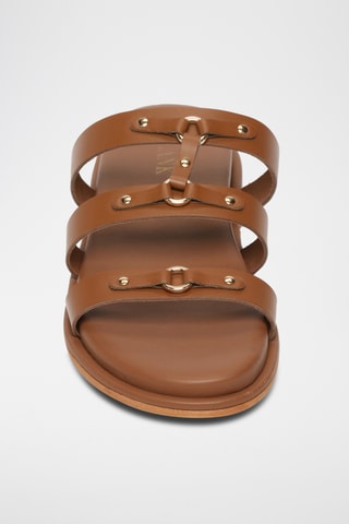 Sandalias de piel - Camel