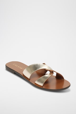 Sandalias de piel - Dorado