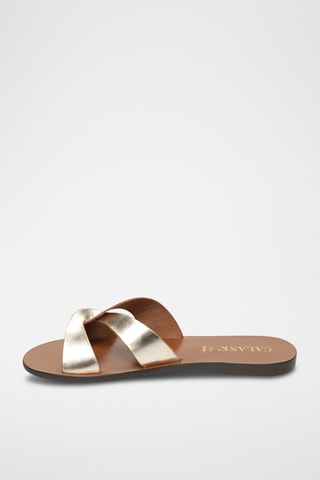 Sandalias de piel - Dorado