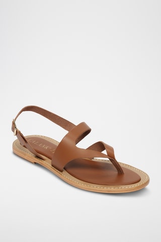 Sandalias de piel - Camel