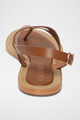 Sandalias de piel - Camel