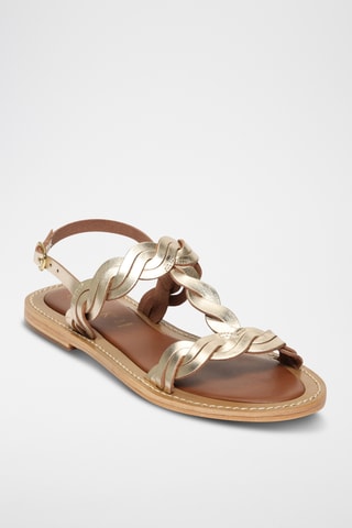 Sandalias de piel - Dorado