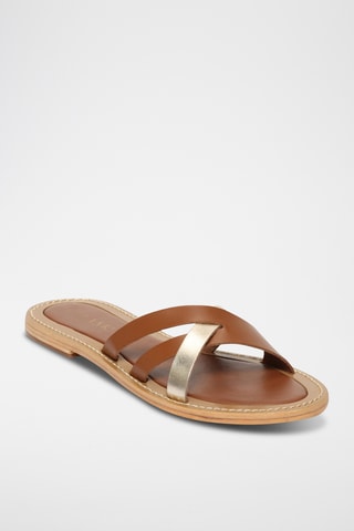 Sandalias de piel - Dorado