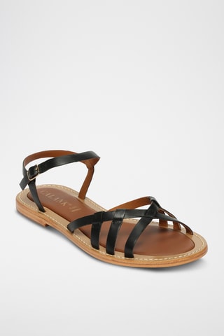 Sandalias de piel ovina napa - Negro