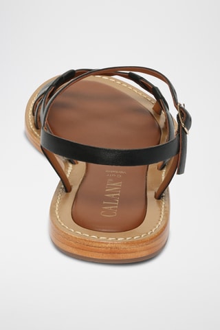 Sandalias de piel ovina napa - Negro