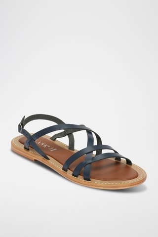 Sandalias de piel - Azul marino