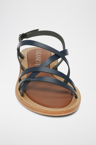 Sandalias de piel - Azul marino