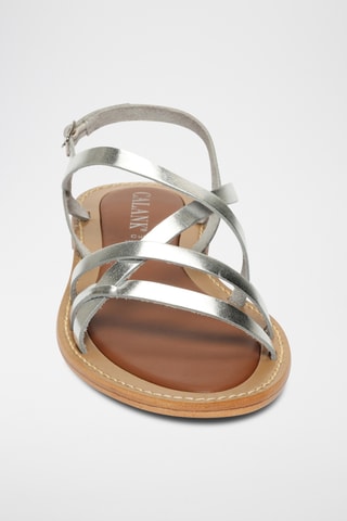 Sandalias de piel - Plateado