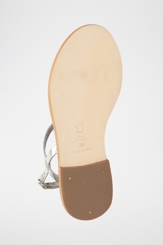 Sandalias de piel - Plateado