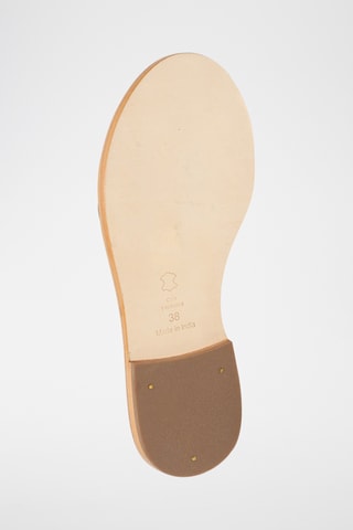 Sandalias de piel ovina napa - Negro y dorado