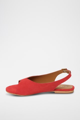 Sandalias de nobuk - Rojo