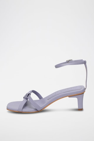 Sandalias de nobuk de tacón Nancy - Violeta