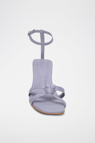 Sandalias de nobuk de tacón Nancy - Violeta