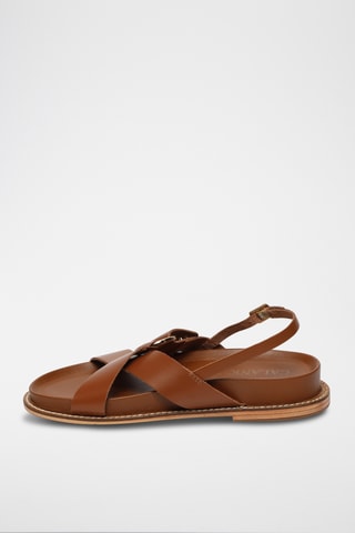 Sandalias de piel - Camel