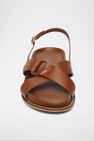 Sandalias de piel - Camel