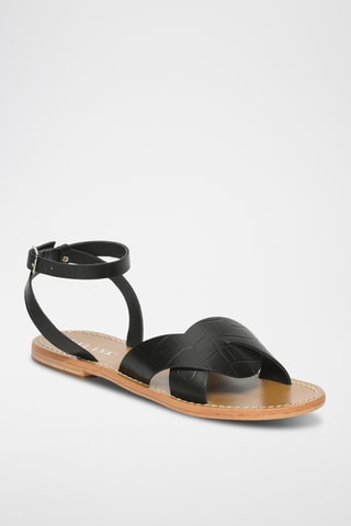 Sandalias de piel caprina - Negro
