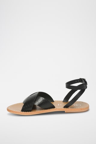 Sandalias de piel caprina - Negro