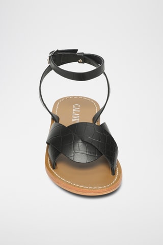 Sandalias de piel caprina - Negro