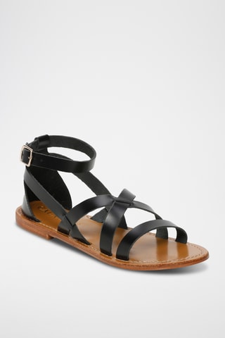 Sandalias de piel - Negro