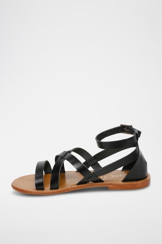 Sandalias de piel - Negro