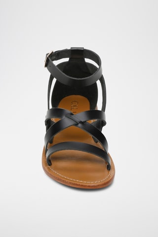 Sandalias de piel - Negro