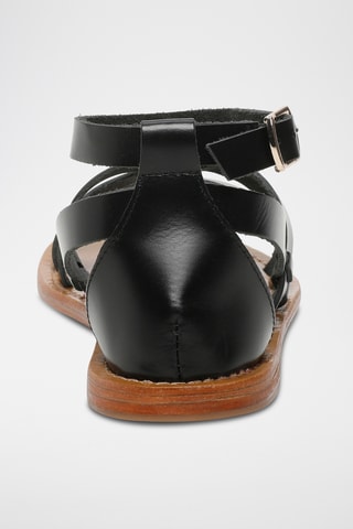 Sandalias de piel - Negro