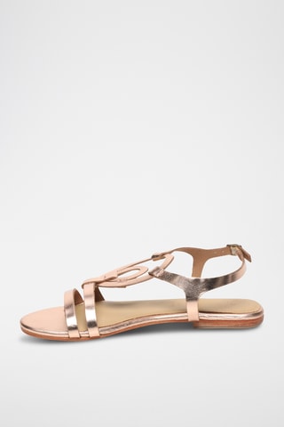 Sandalias de piel - Rosa dorado