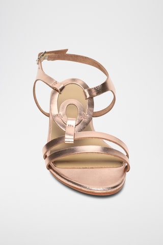 Sandalias de piel - Rosa dorado
