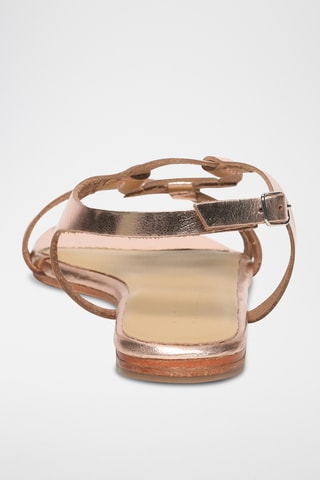 Sandalias de piel - Rosa dorado