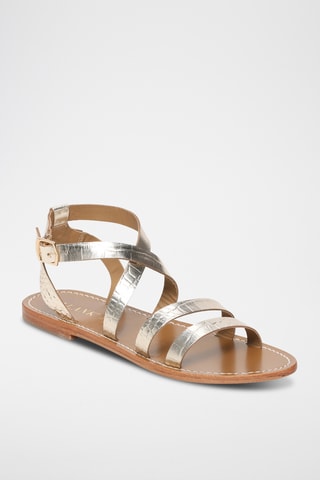 Sandalias de piel caprina - Dorado