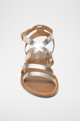 Sandalias de piel caprina - Dorado